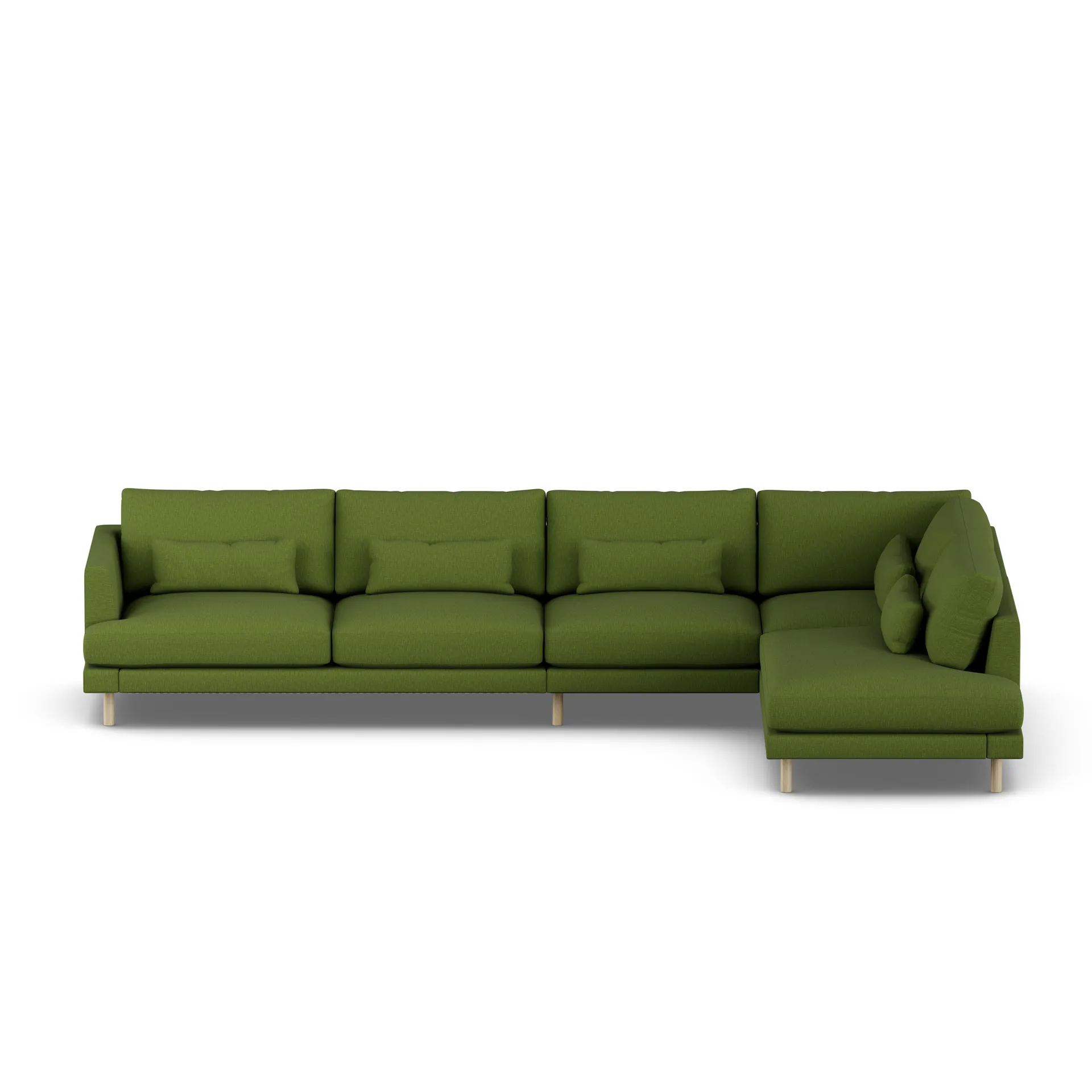 Bredhult sofa, Luiza Green 3975-dąb olejowany na biało, 4-osobowa B1 1898