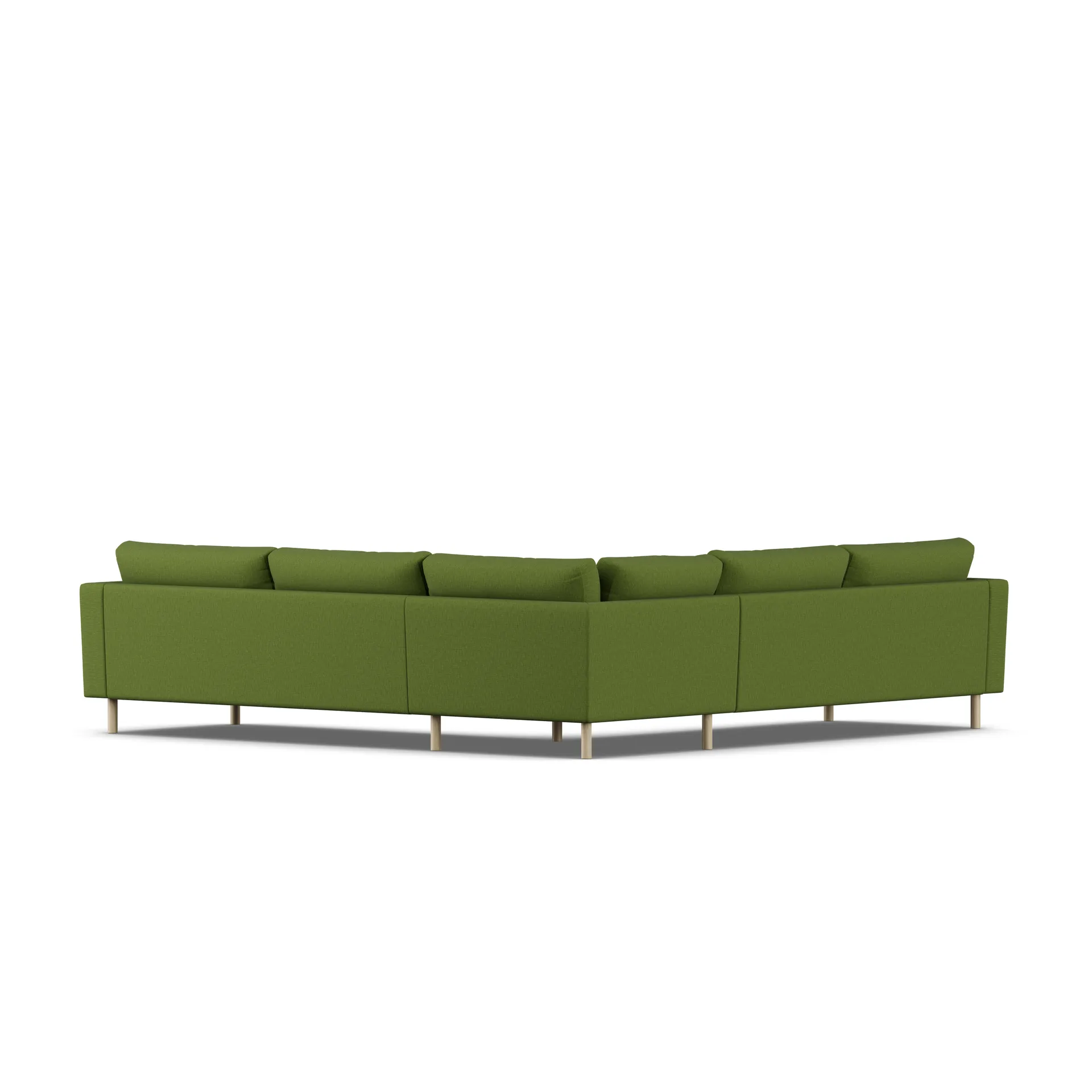 Bredhult sofa, Luiza Green 3975-dąb olejowany na biało, narożnik F 1898