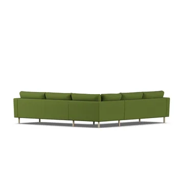 Bredhult sofa - Luiza Green 3975-dąb olejowany na biało, narożnik F - 1898