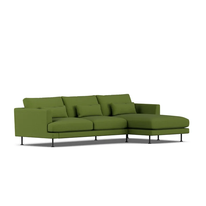 Bredhult sofa - Luiza Green 3975-stal czarna, 2,5-osobowa C1 - 1898