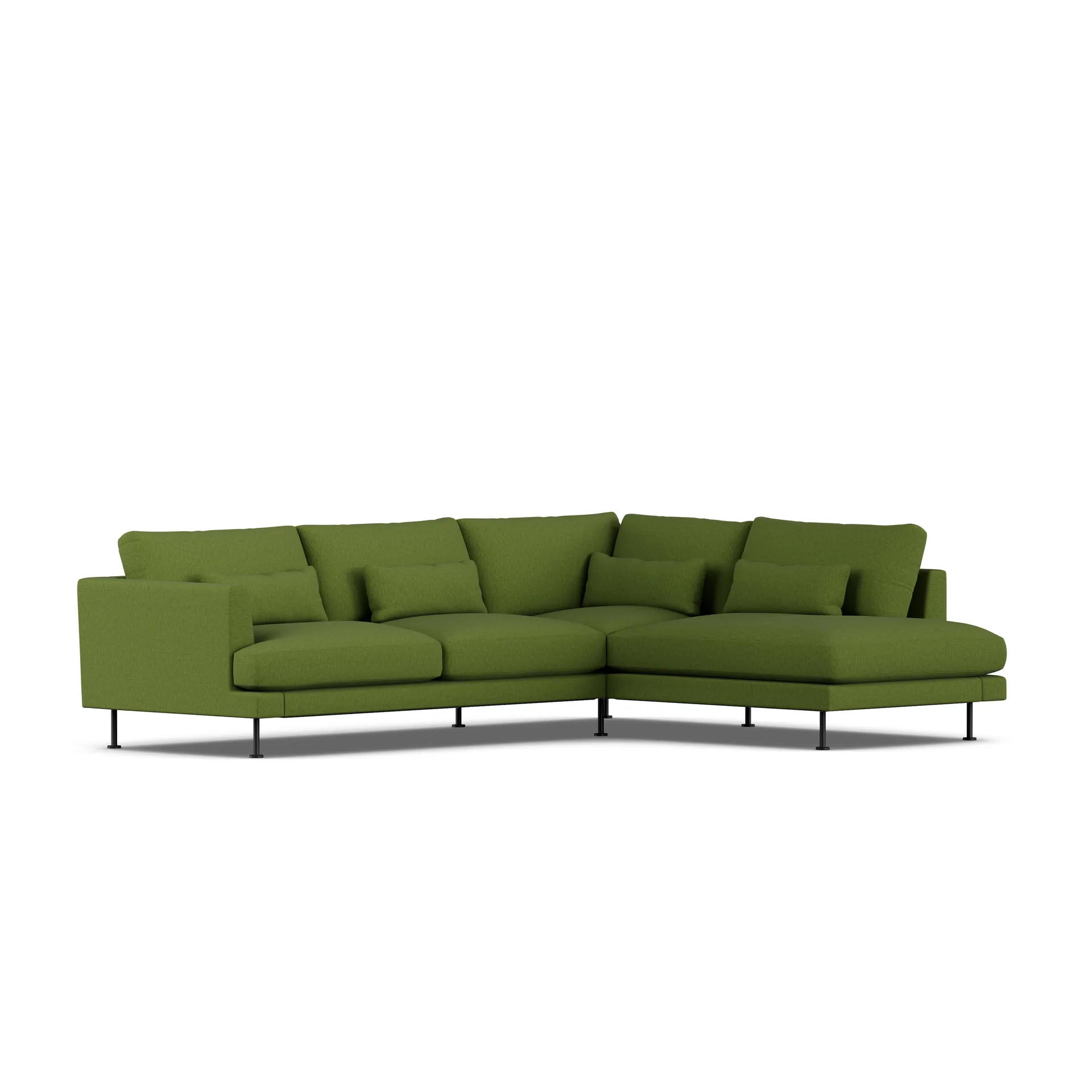 Bredhult sofa, Luiza Green 3975-stal czarna, 3-osobowa A1 1898