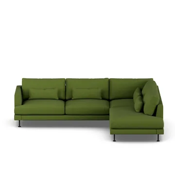 Bredhult sofa - Luiza Green 3975-stal czarna, 3-osobowa A1 - 1898