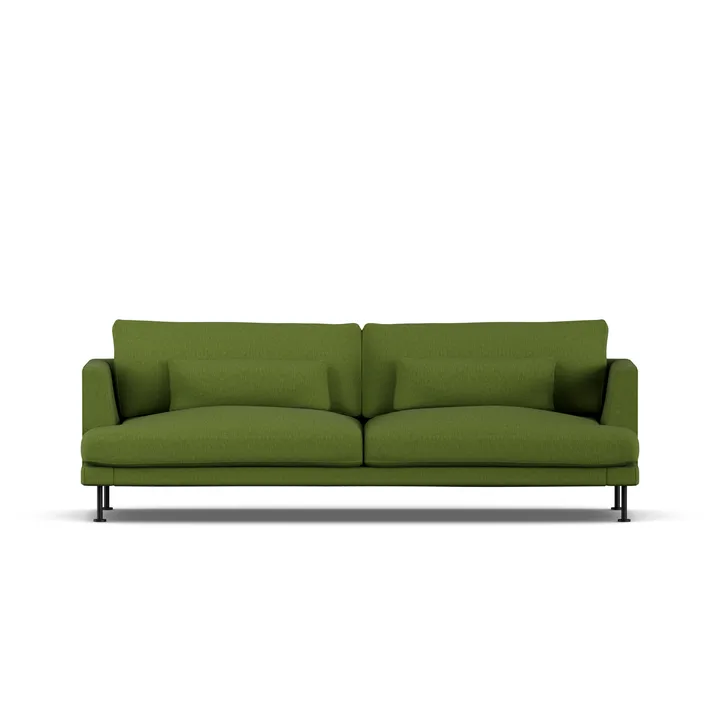 Bredhult sofa - Luiza Green 3975-stal czarna, 3-osobowa - 1898