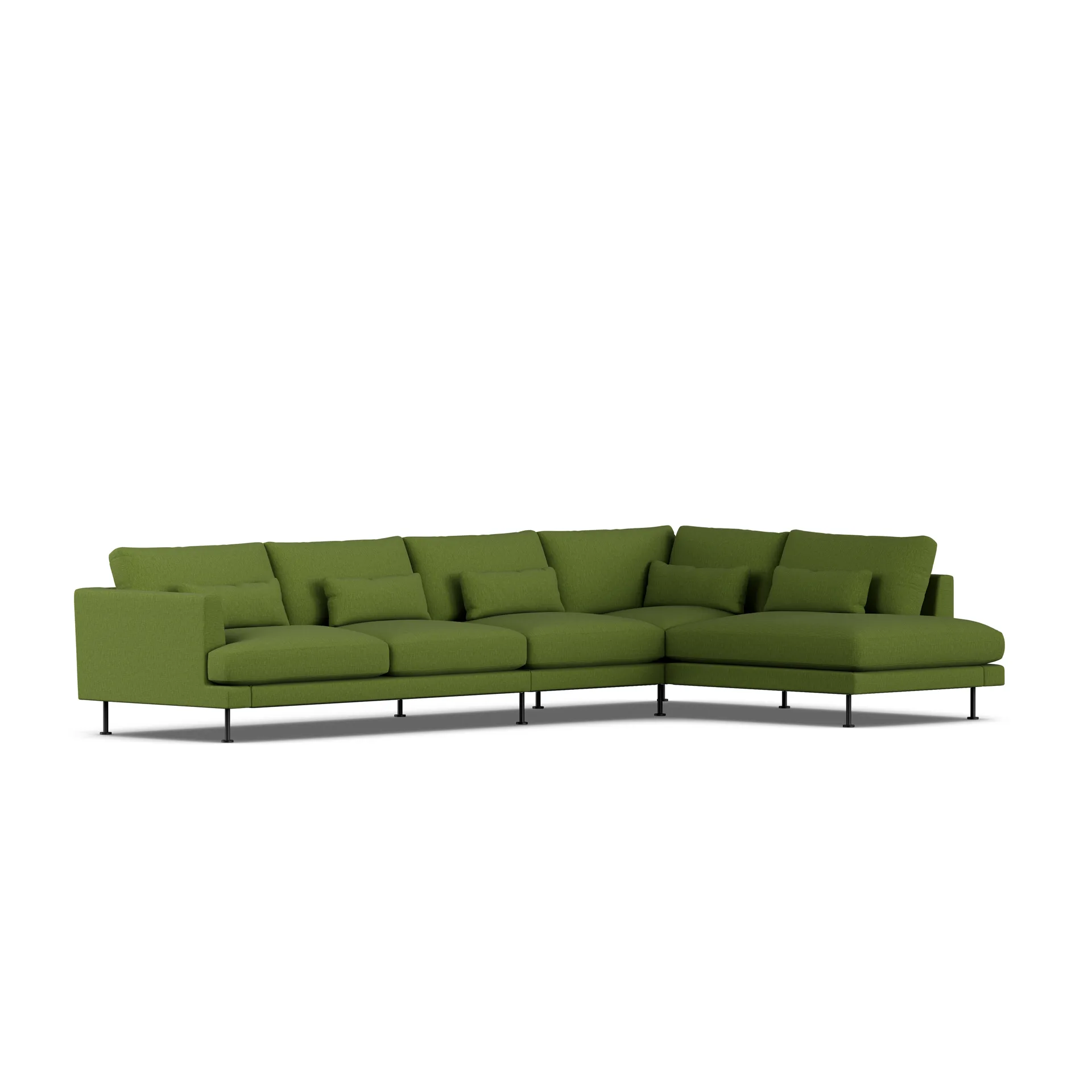 Bredhult sofa, Luiza Green 3975-stal czarna, 4-osobowa B1 1898
