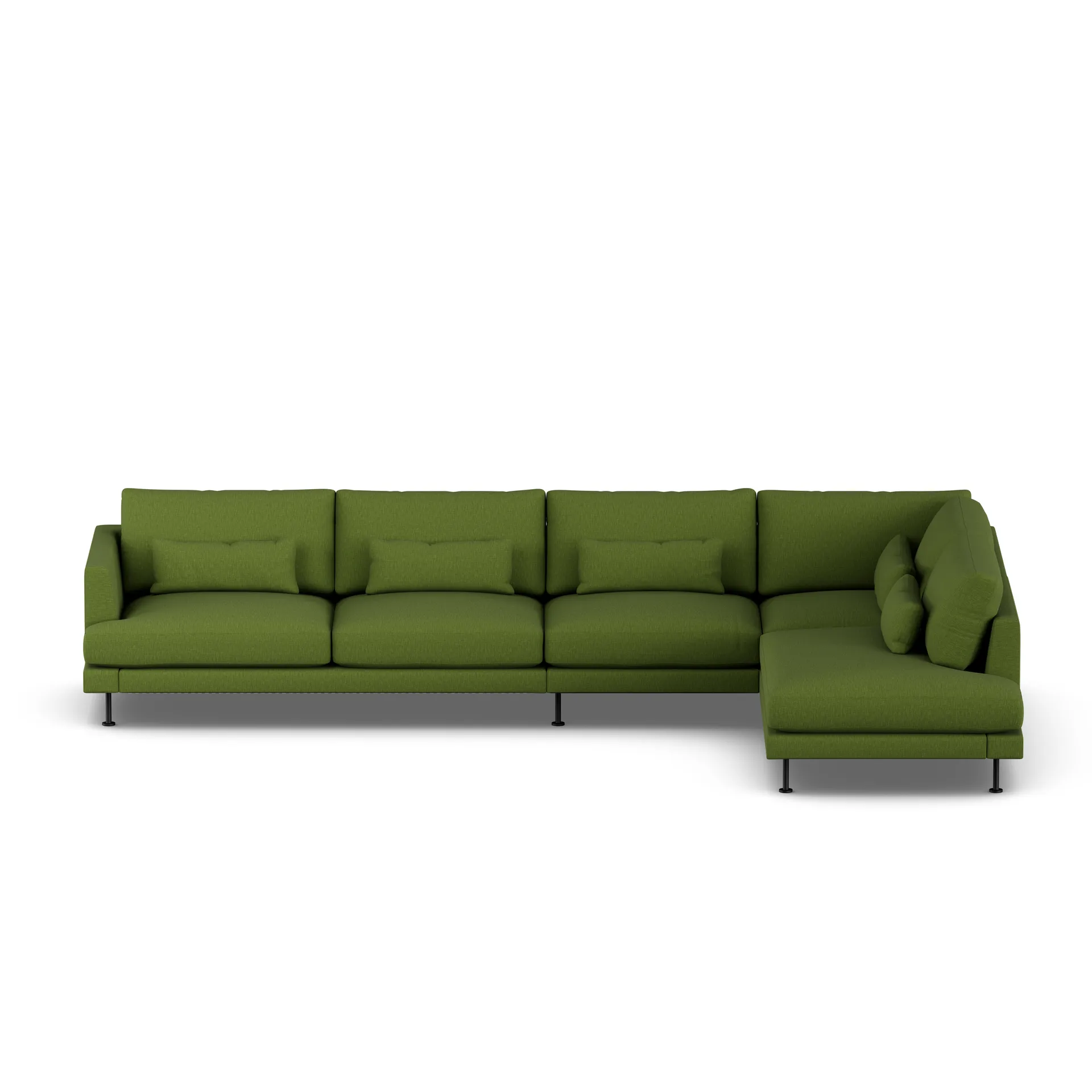 Bredhult sofa, Luiza Green 3975-stal czarna, 4-osobowa B1 1898