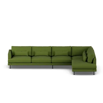 Bredhult sofa - Luiza Green 3975-stal czarna, 4-osobowa B1 - 1898