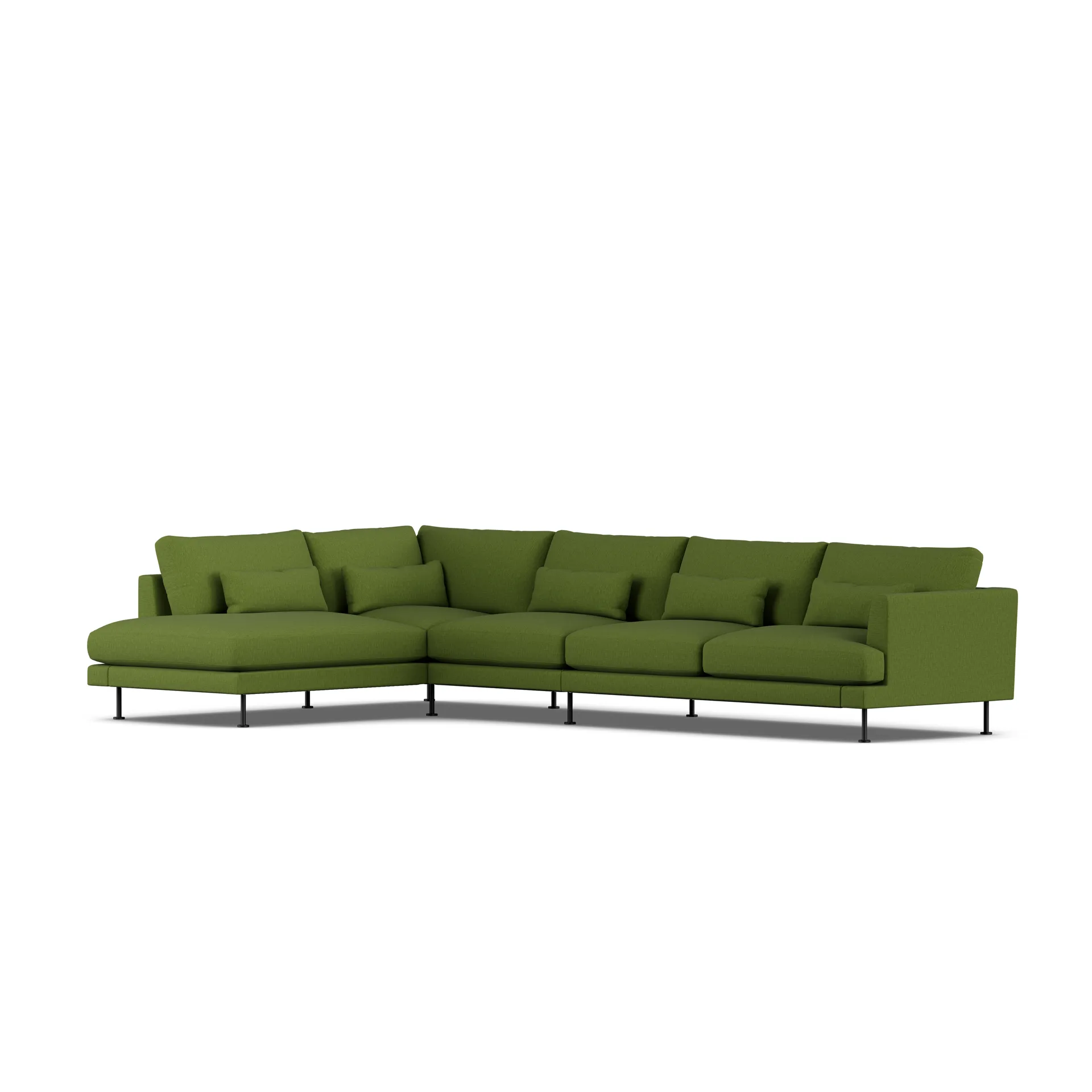 Bredhult sofa, Luiza Green 3975-stal czarna, 4-osobowa B2 1898