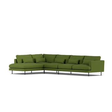 Bredhult sofa - Luiza Green 3975-stal czarna, 4-osobowa B2 - 1898
