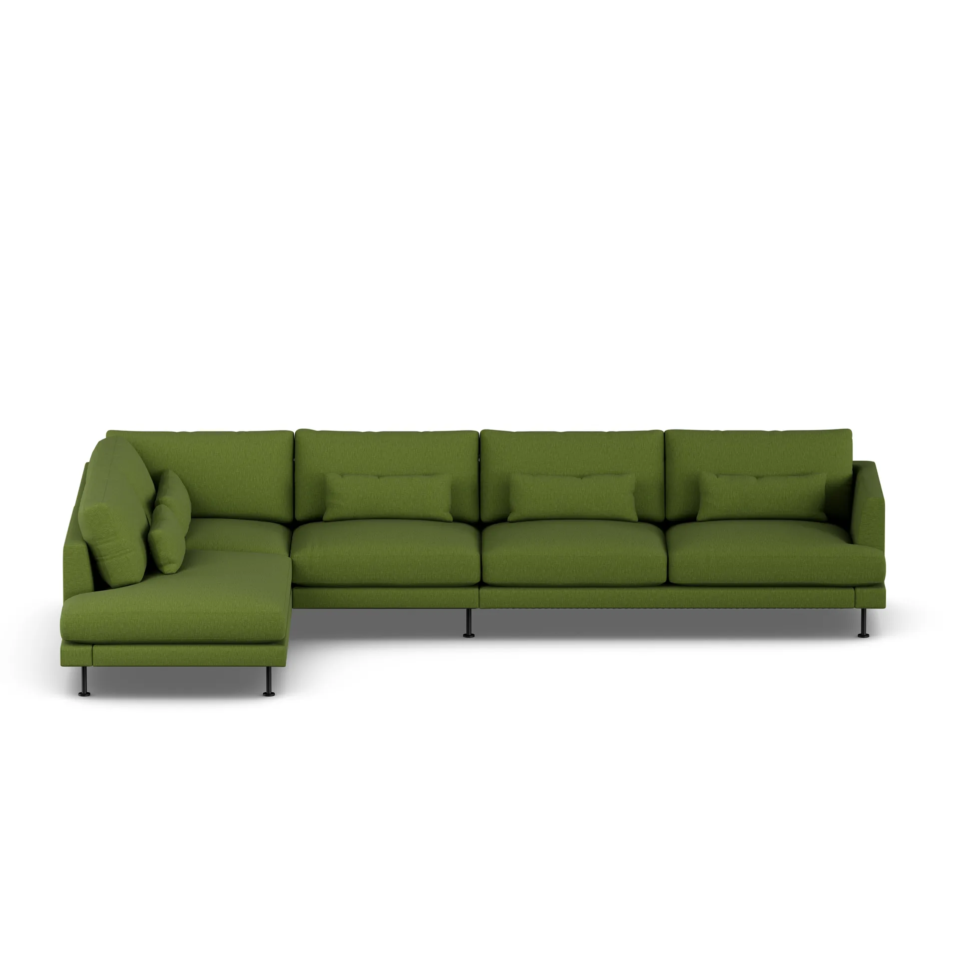 Bredhult sofa, Luiza Green 3975-stal czarna, 4-osobowa B2 1898
