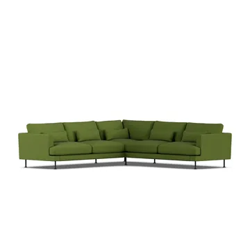 Bredhult sofa - Luiza Green 3975-stal czarna, narożnik F - 1898