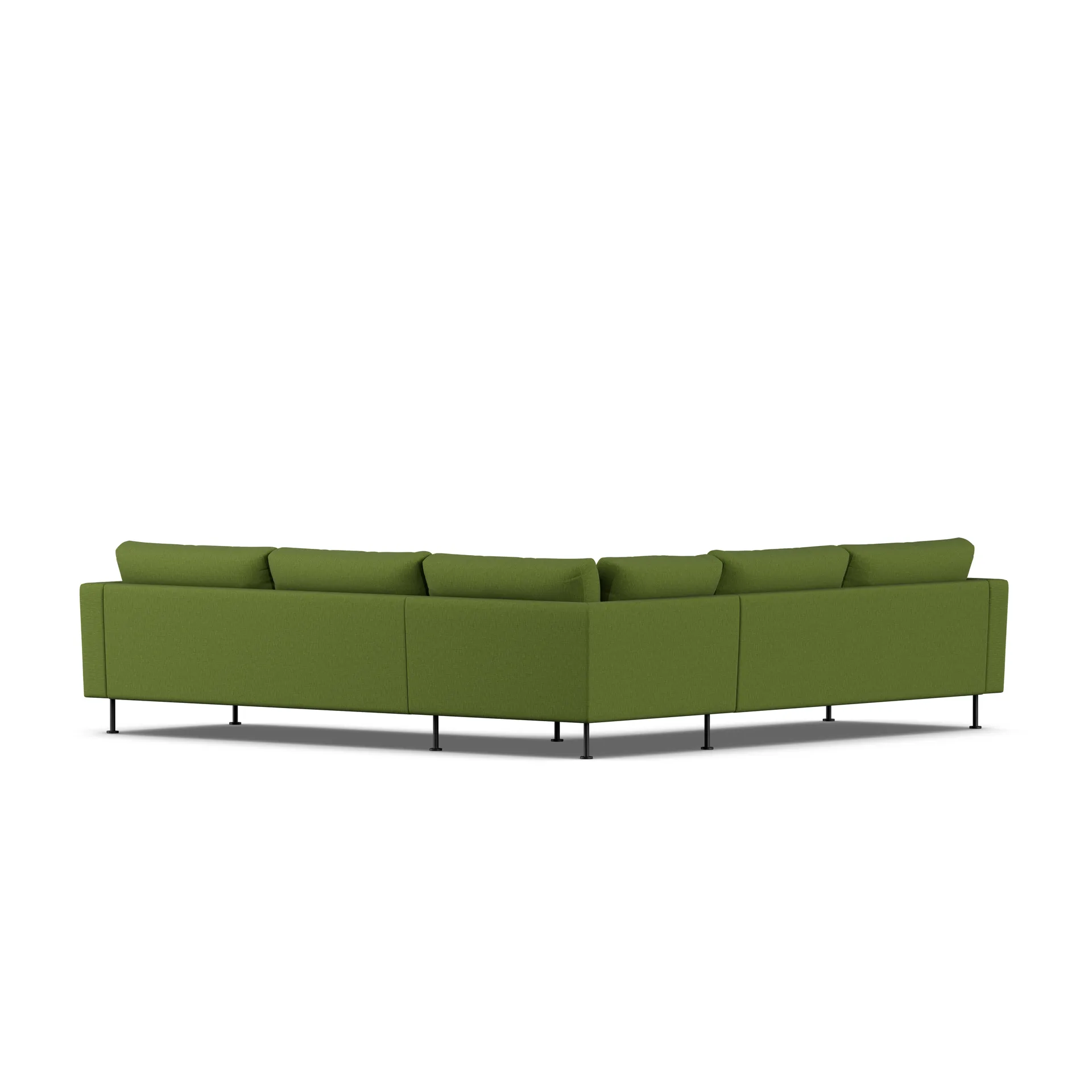 Bredhult sofa, Luiza Green 3975-stal czarna, narożnik F 1898