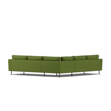 Bredhult sofa - Luiza Green 3975-stal czarna, narożnik F - 1898