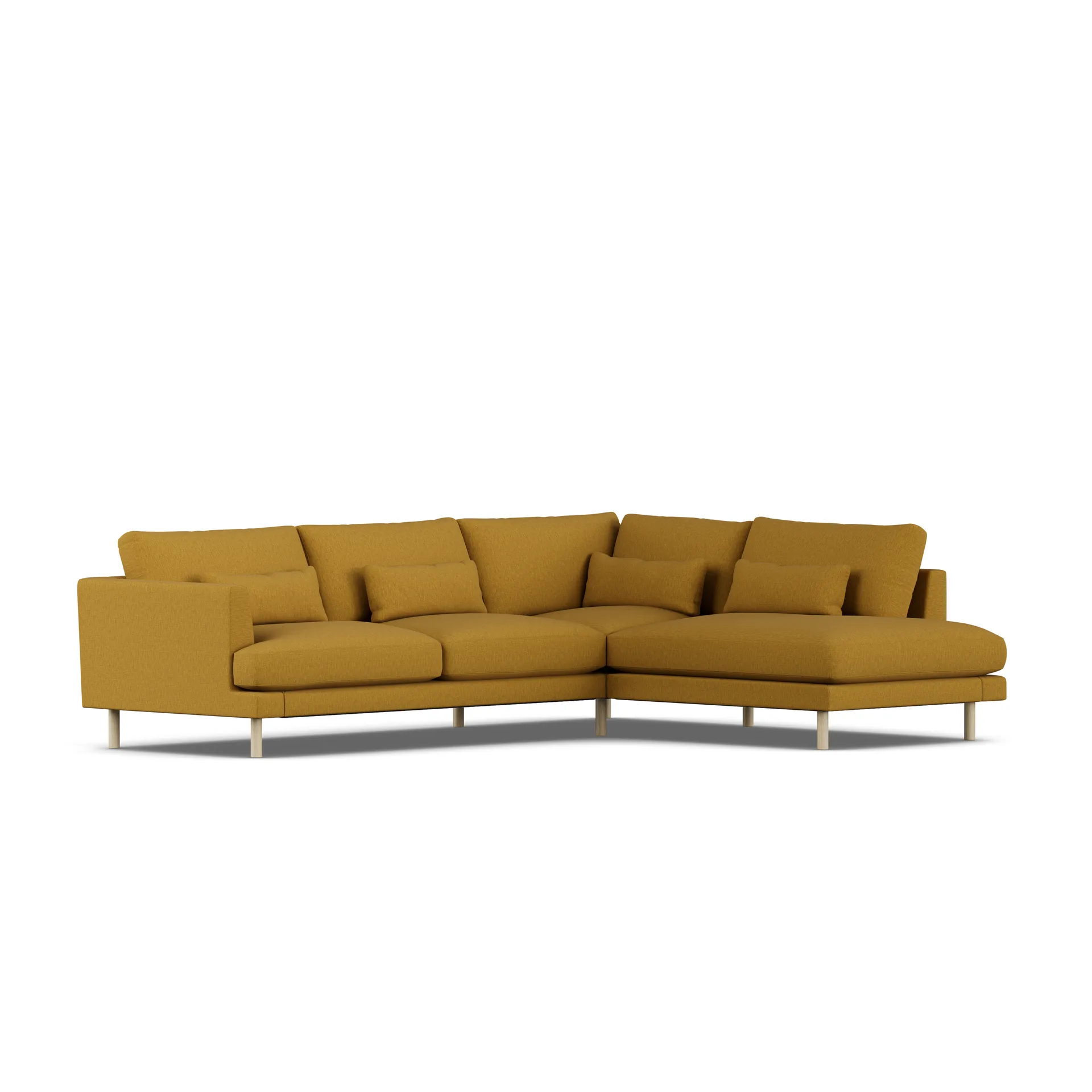 Bredhult sofa, Luiza Mustard 3972-dąb olejowany na biało, 3-osobowa A1 1898