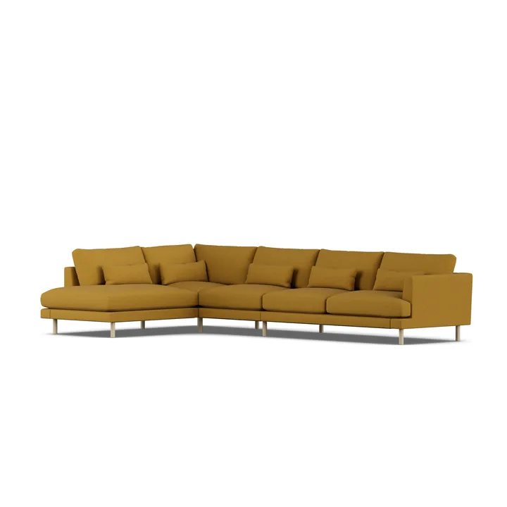 Bredhult sofa - Luiza Mustard 3972-dąb olejowany na biało, 4-osobowa B2 - 1898