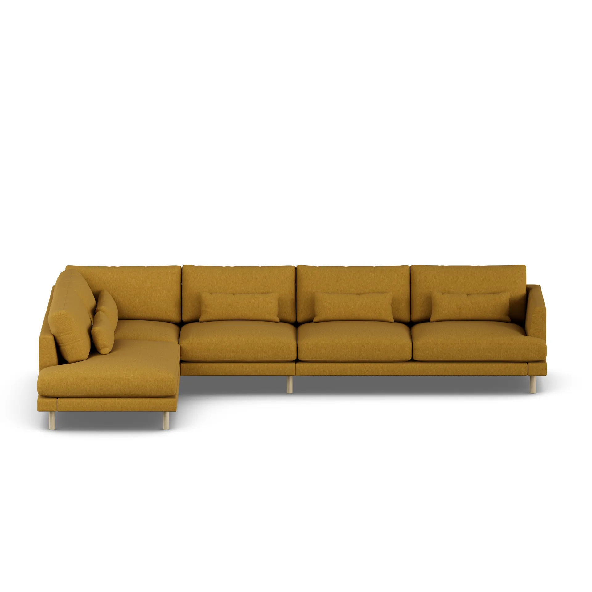 Bredhult sofa, Luiza Mustard 3972-dąb olejowany na biało, 4-osobowa B2 1898
