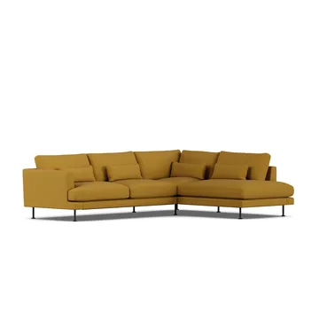 Bredhult sofa - Luiza Mustard 3972-stal czarna, 3-osobowa A1 - 1898