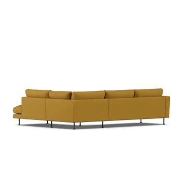 Bredhult sofa - Luiza Mustard 3972-stal czarna, 3-osobowa A1 - 1898
