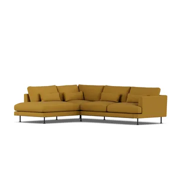 Bredhult sofa - Luiza Mustard 3972-stal czarna, 3-osobowa A2 - 1898