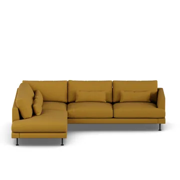 Bredhult sofa - Luiza Mustard 3972-stal czarna, 3-osobowa A2 - 1898