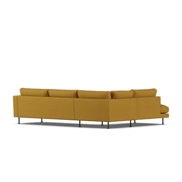 Bredhult sofa - Luiza Mustard 3972-stal czarna, 3-osobowa A2 - 1898