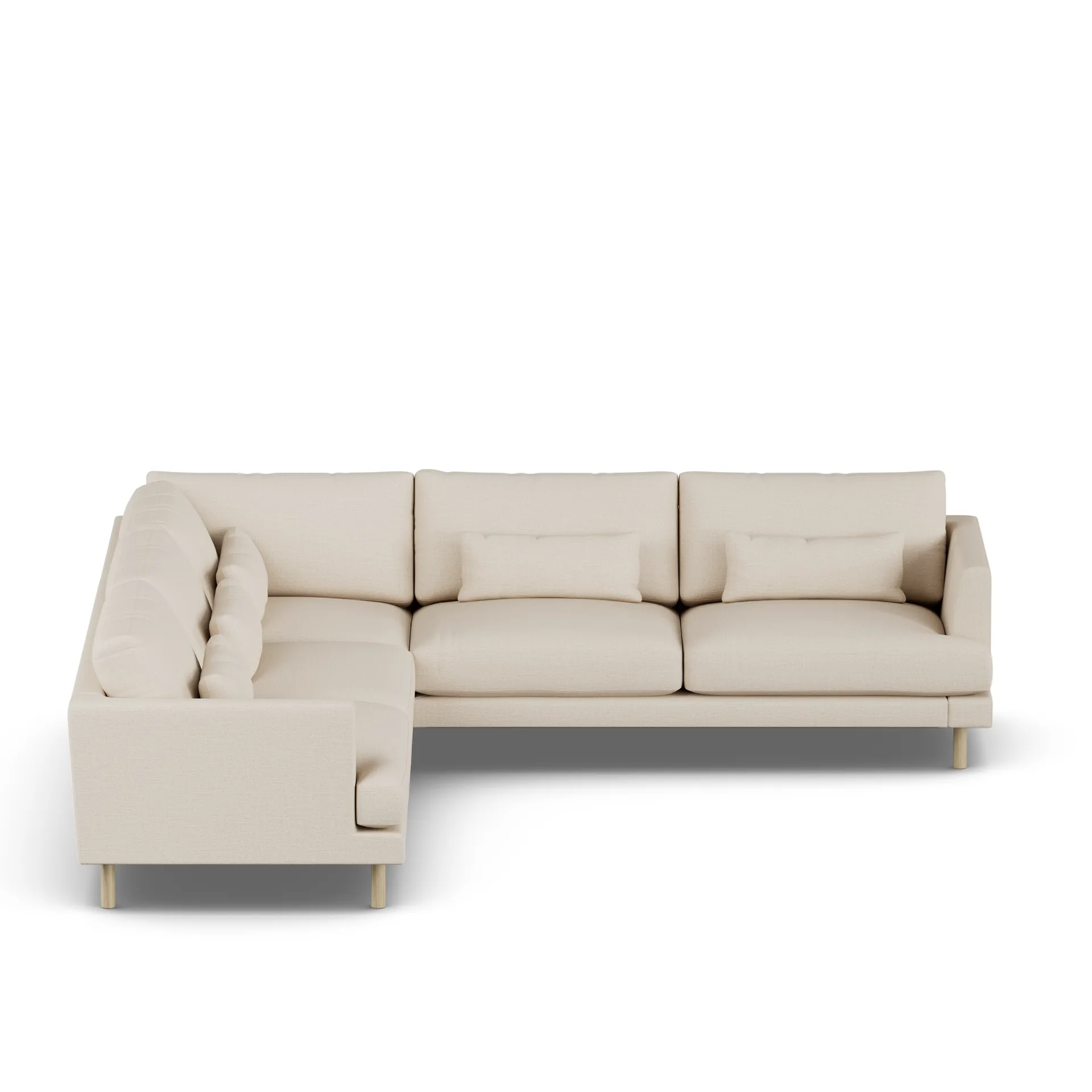 Bredhult sofa, Same Beige 6670-dąb olejowany na biało, narożnik F 1898