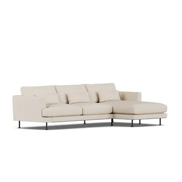 Bredhult sofa - Same Beige 6670-stal czarna, 2,5-osobowa C1 - 1898