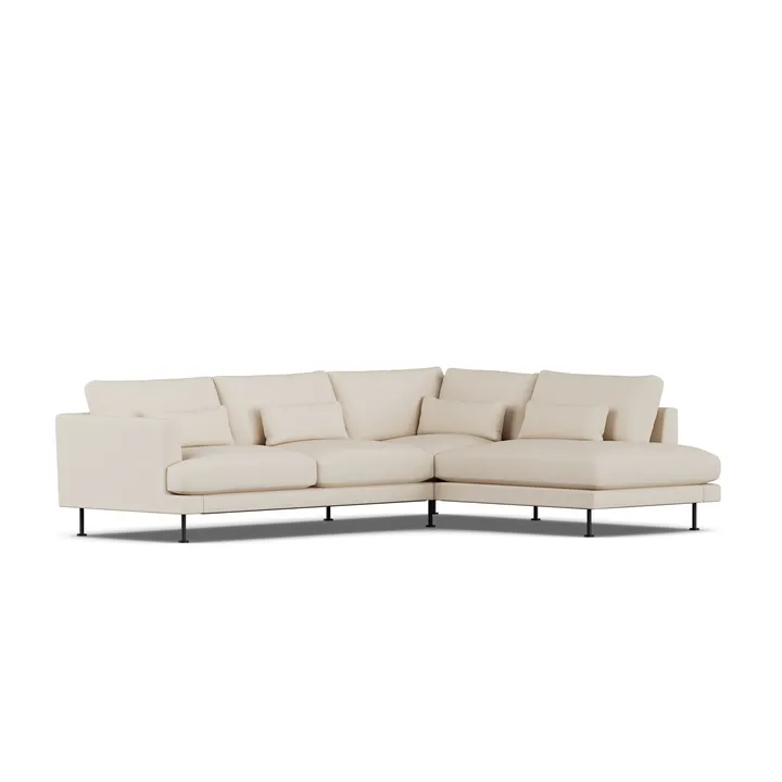 Bredhult sofa - Same Beige 6670-stal czarna, 3-osobowa A1 - 1898