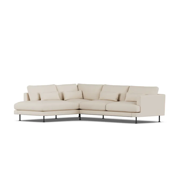 Bredhult sofa - Same Beige 6670-stal czarna, 3-osobowa A2 - 1898