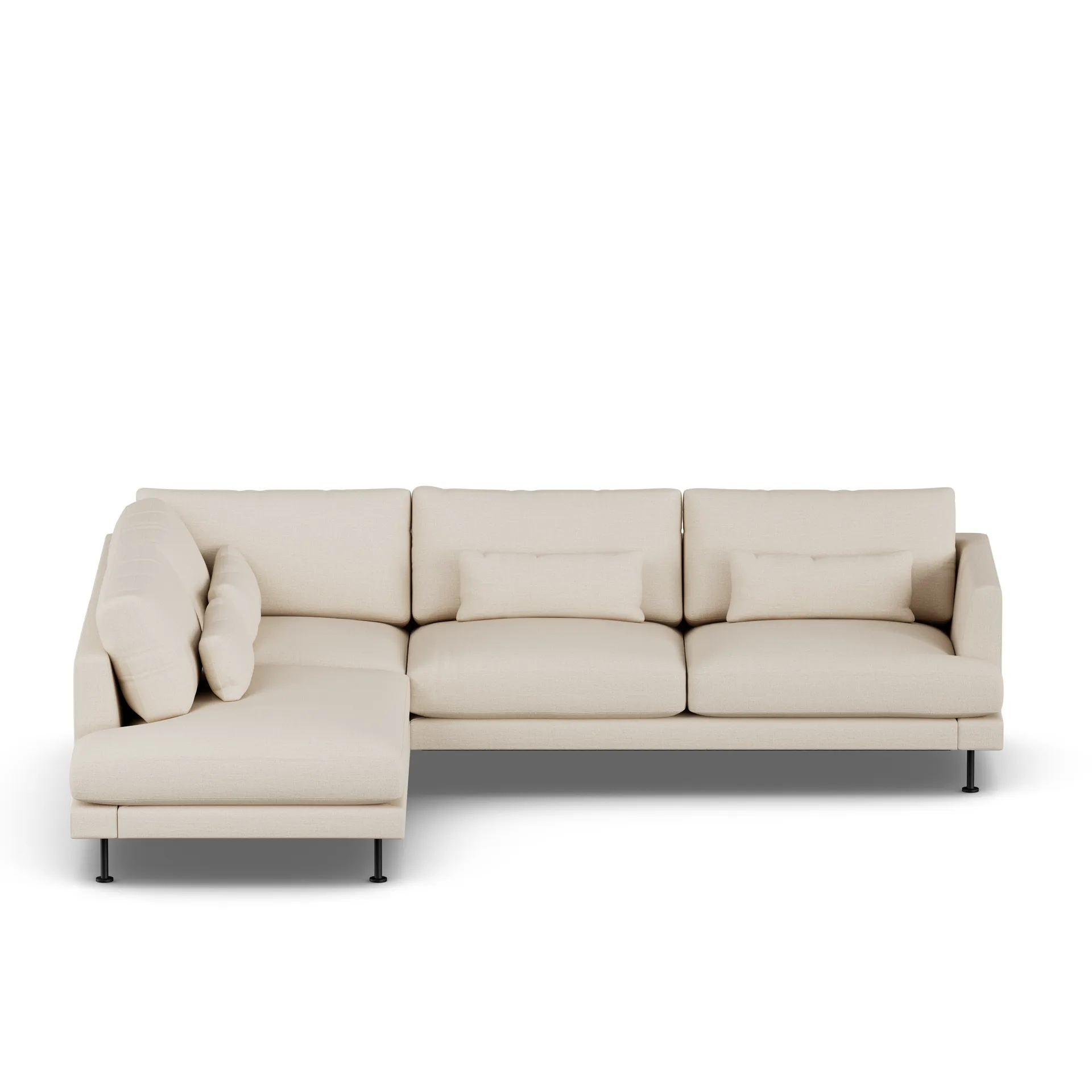 Bredhult sofa, Same Beige 6670-stal czarna, 3-osobowa A2 1898