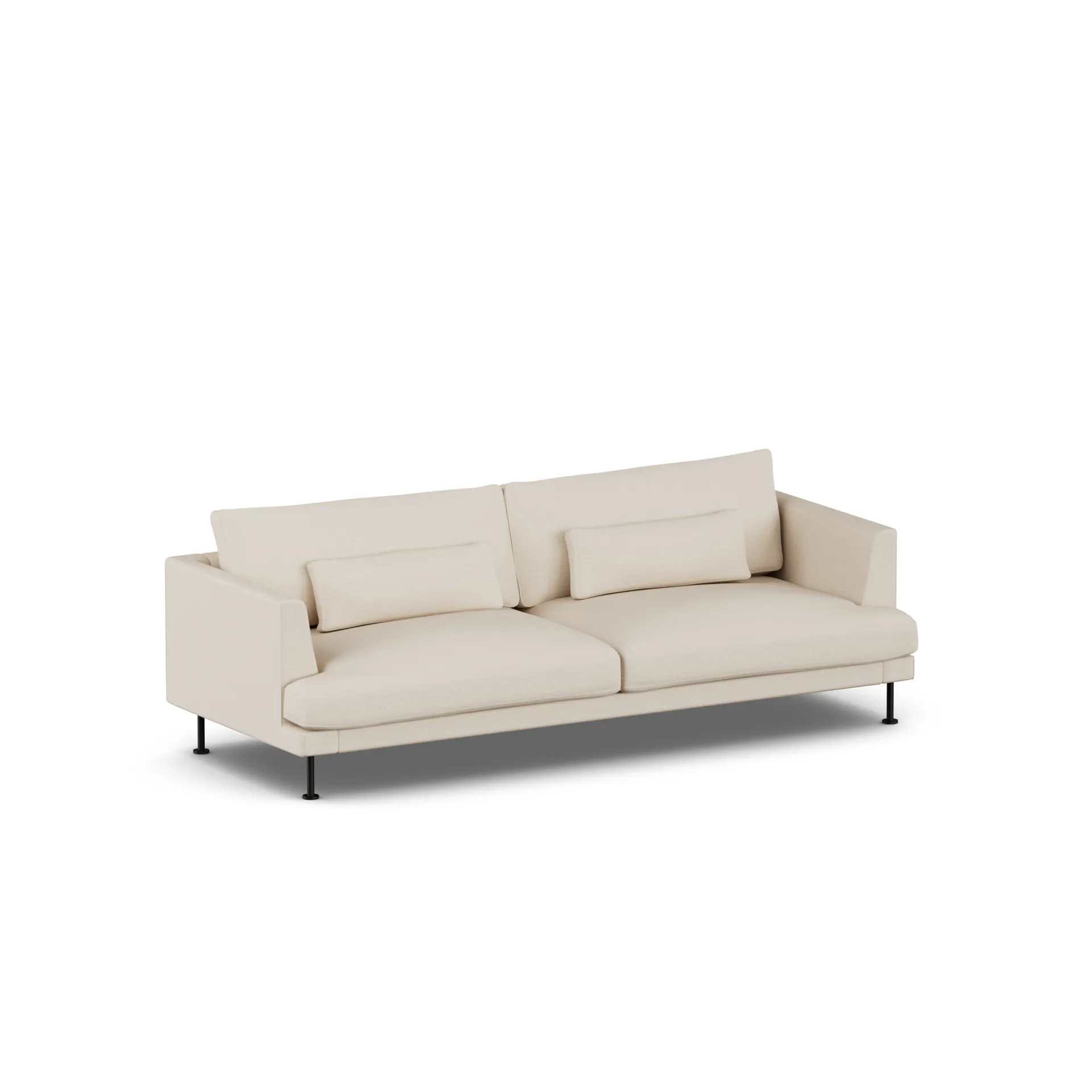 Bredhult sofa, Same Beige 6670-stal czarna, 3-osobowa 1898