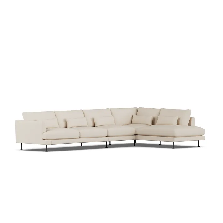 Bredhult sofa - Same Beige 6670-stal czarna, 4-osobowa B1 - 1898