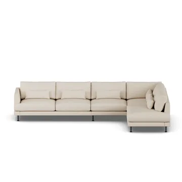 Bredhult sofa - Same Beige 6670-stal czarna, 4-osobowa B1 - 1898