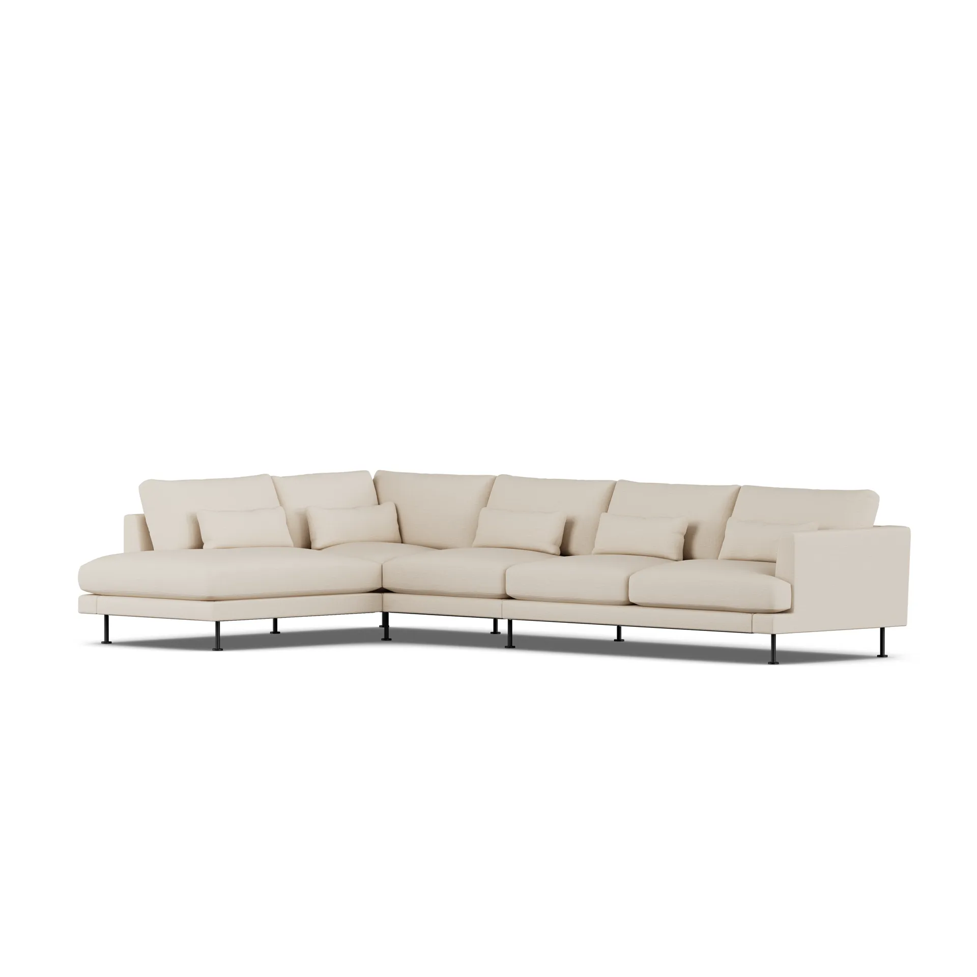 Bredhult sofa, Same Beige 6670-stal czarna, 4-osobowa B2 1898