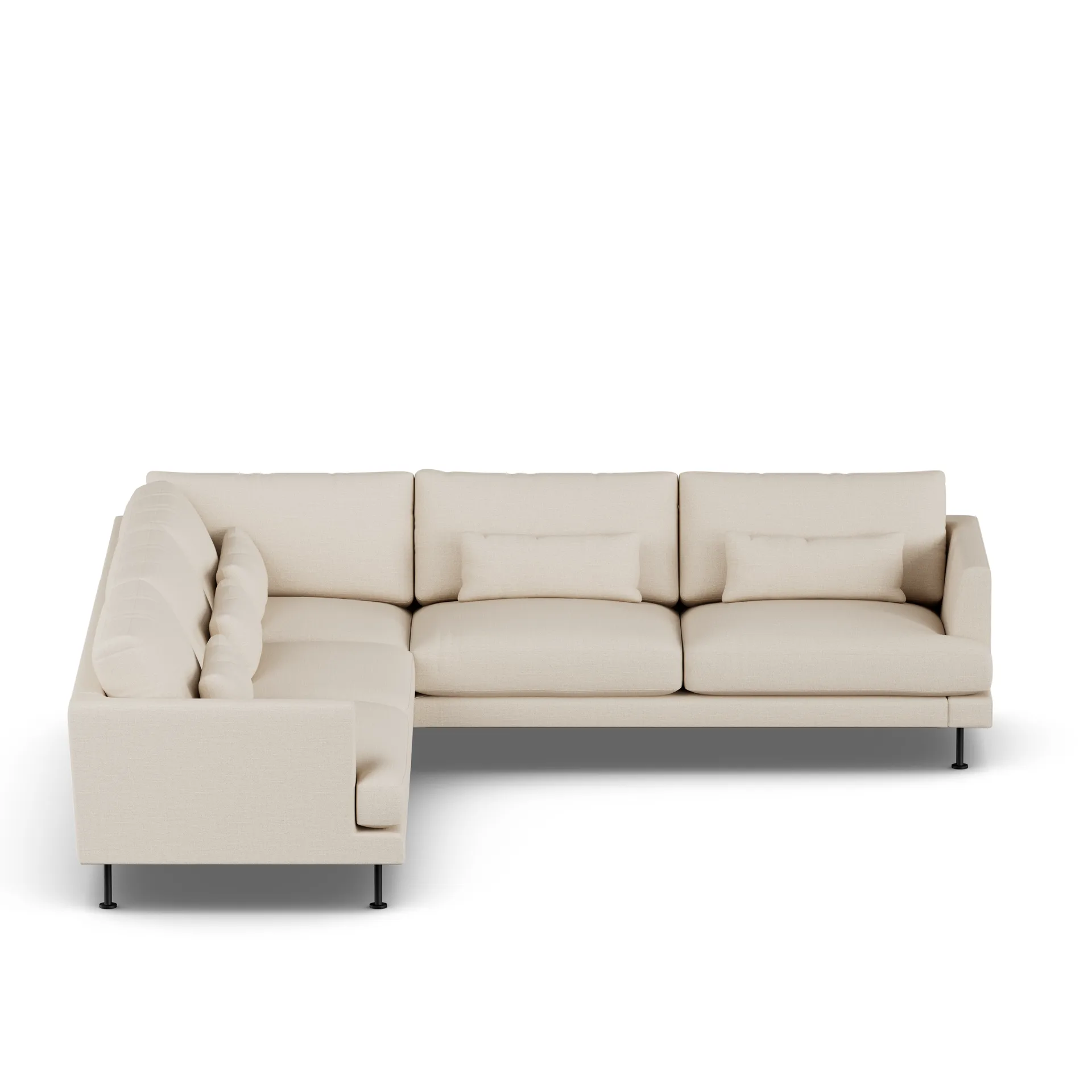Bredhult sofa, Same Beige 6670-stal czarna, narożnik F 1898