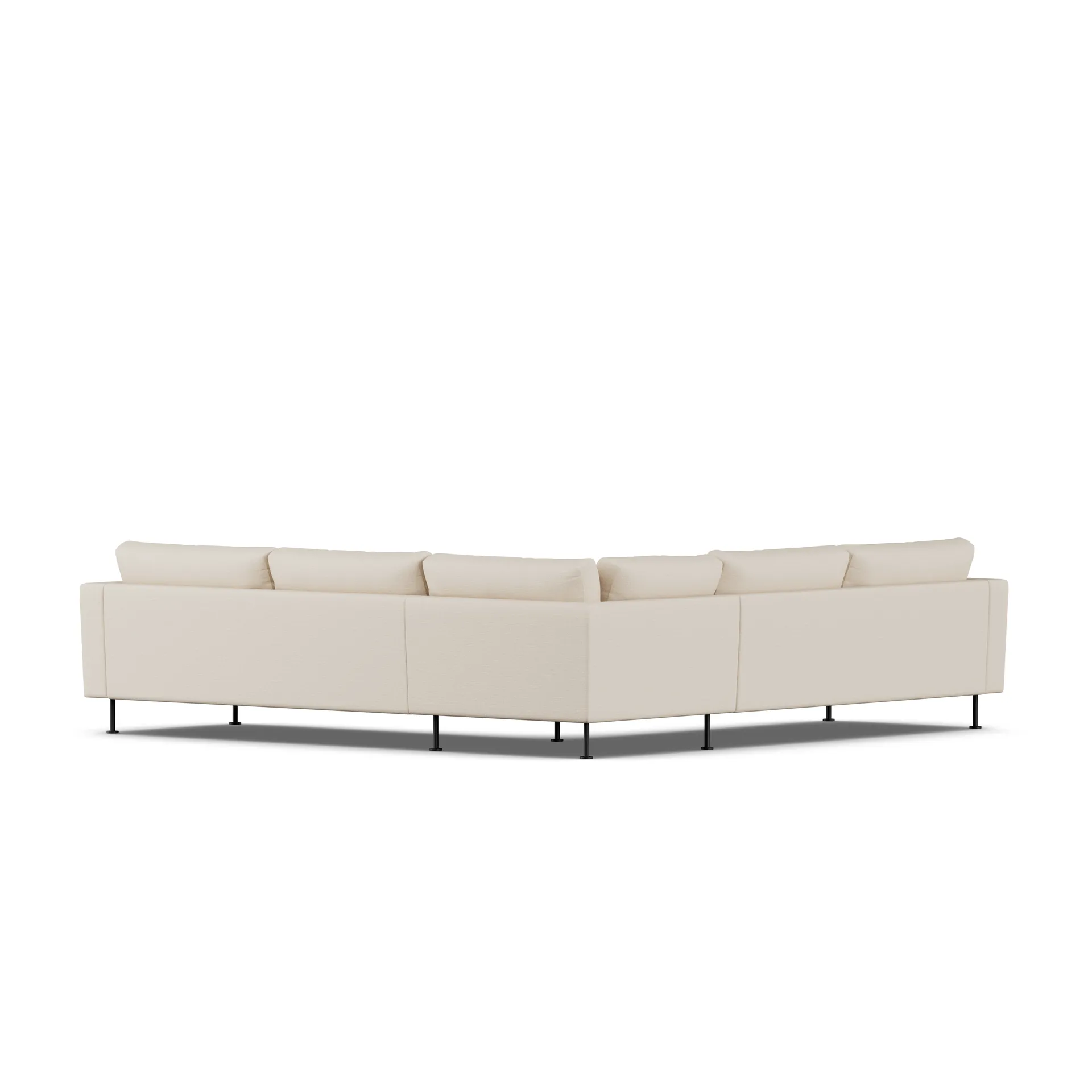 Bredhult sofa, Same Beige 6670-stal czarna, narożnik F 1898