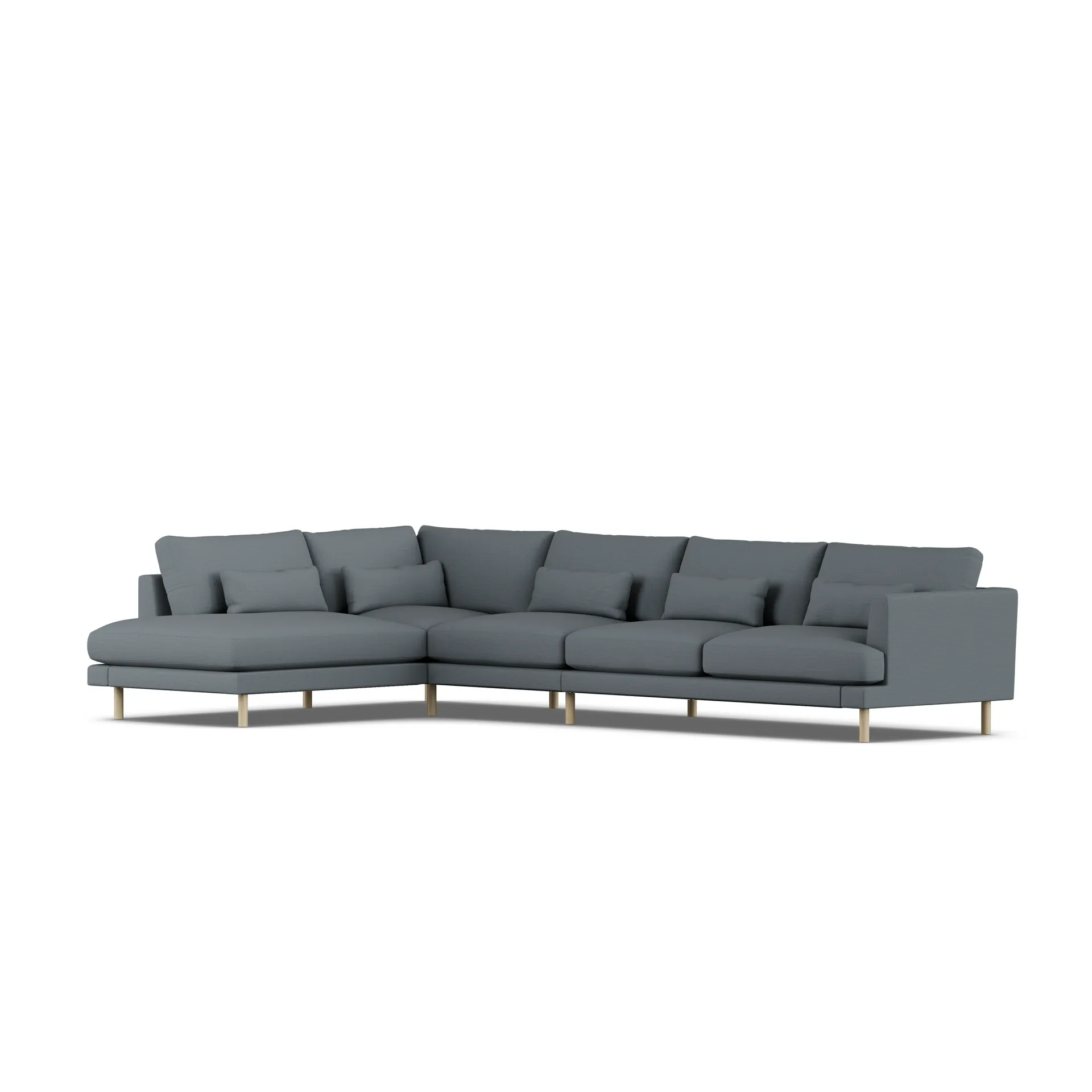 Bredhult sofa, Same Blue 6678-dąb olejowany na biało, 4-osobowa B2 1898