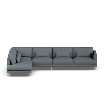 Bredhult sofa - Same Blue 6678-dąb olejowany na biało, 4-osobowa B2 - 1898