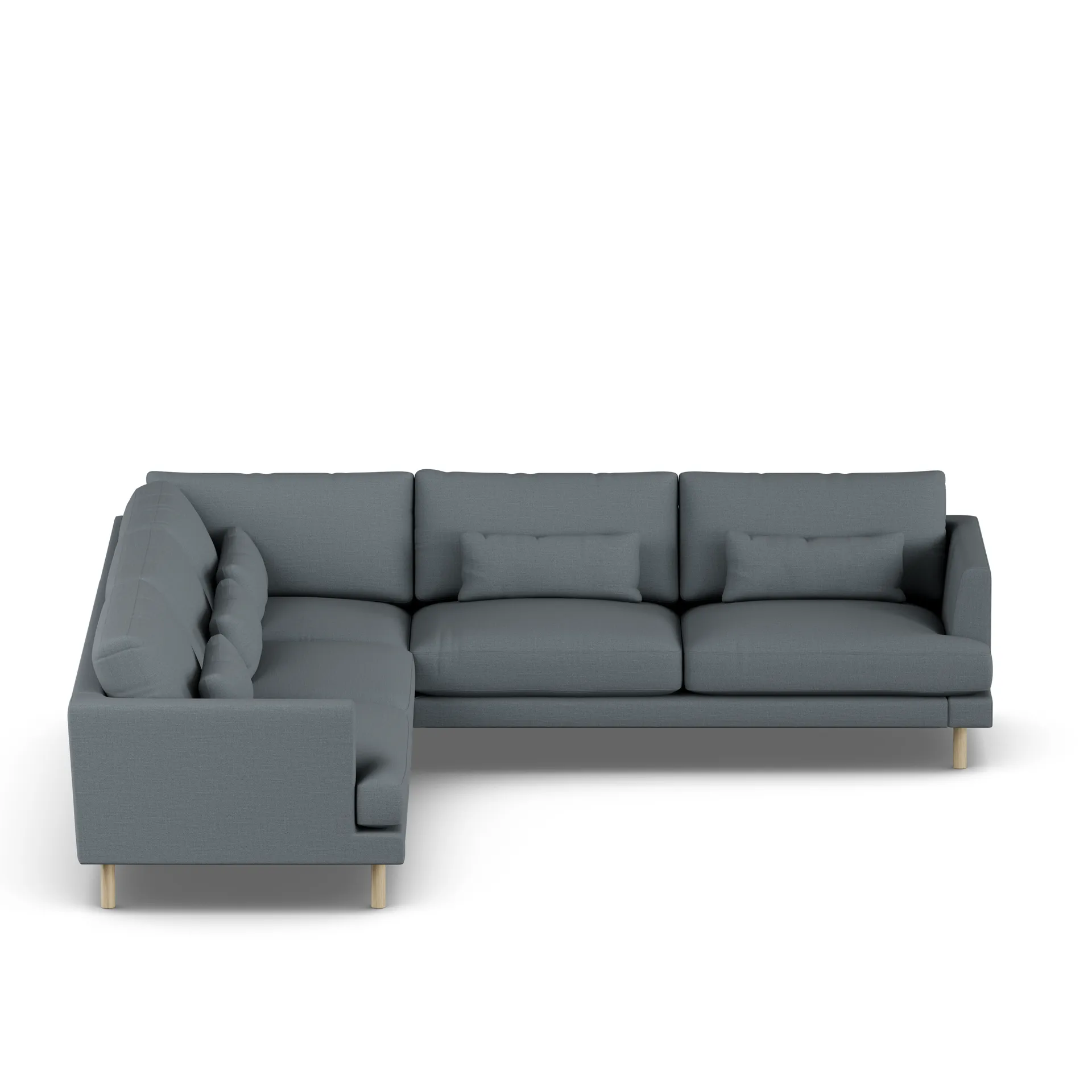 Bredhult sofa, Same Blue 6678-dąb olejowany na biało, narożnik F 1898