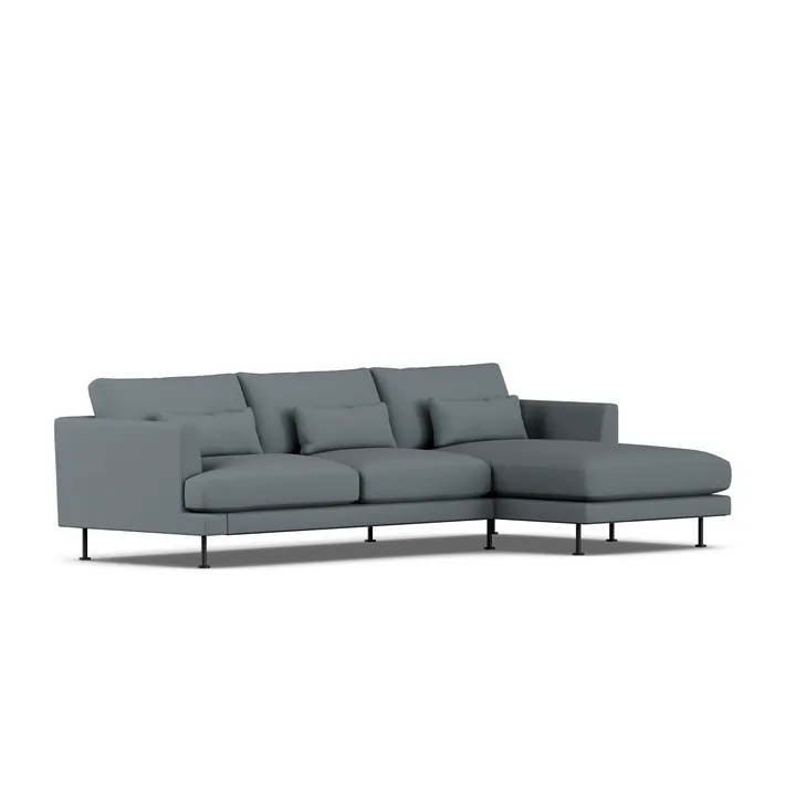 Bredhult sofa - Same Blue 6678-stal czarna, 2,5-osobowa C1 - 1898
