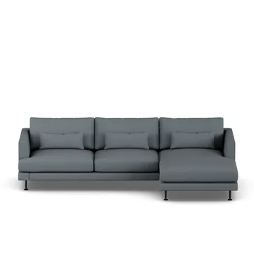 Bredhult sofa - Same Blue 6678-stal czarna, 2,5-osobowa C1 - 1898