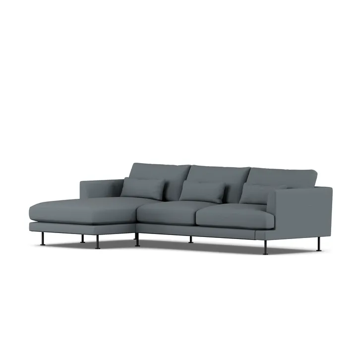 Bredhult sofa - Same Blue 6678-stal czarna, 2,5-osobowa C2 - 1898