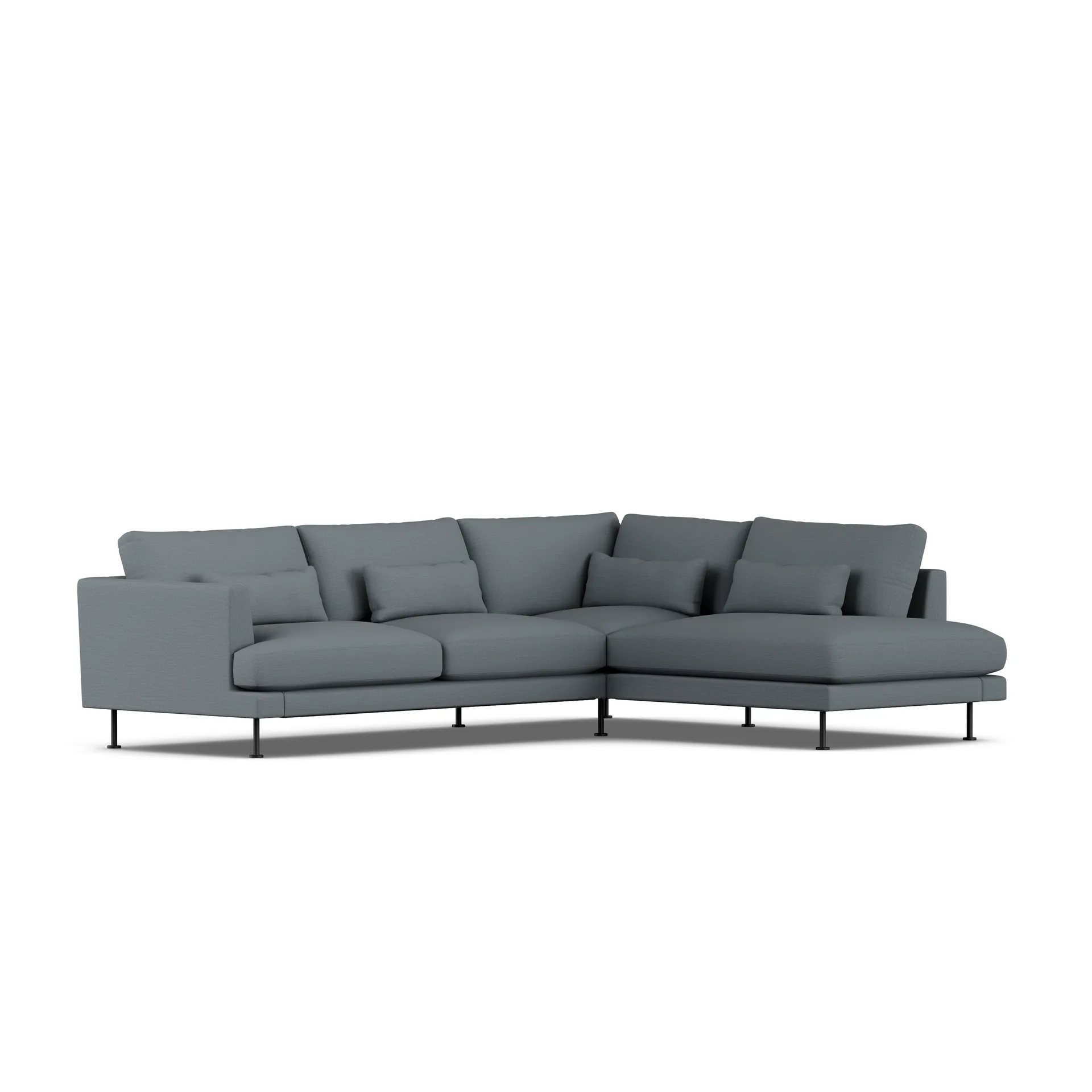 Bredhult sofa, Same Blue 6678-stal czarna, 3-osobowa A1 1898