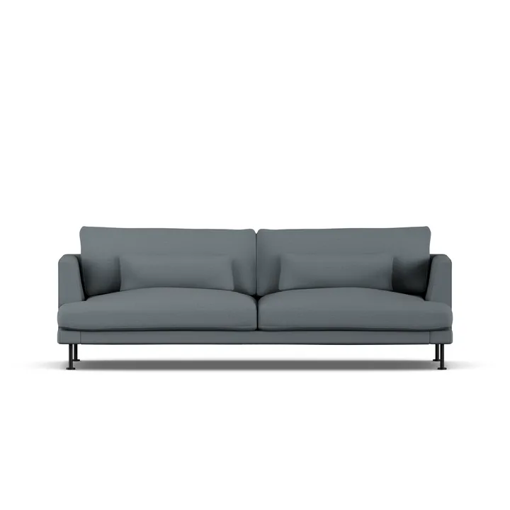 Bredhult sofa - Same Blue 6678-stal czarna, 3-osobowa - 1898