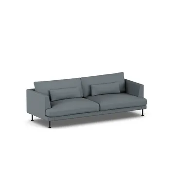 Bredhult sofa - Same Blue 6678-stal czarna, 3-osobowa - 1898