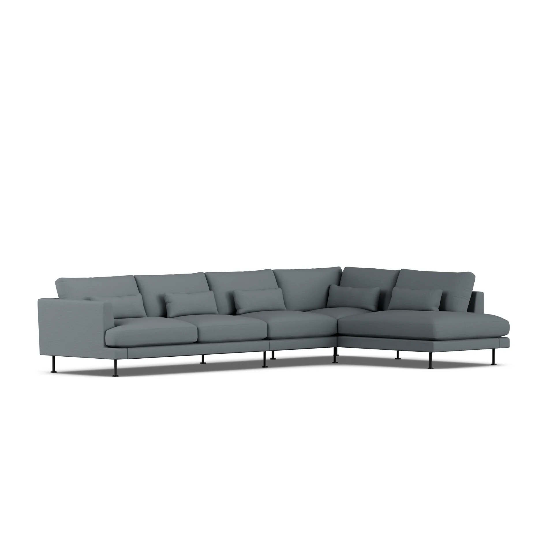Bredhult sofa, Same Blue 6678-stal czarna, 4-osobowa B1 1898