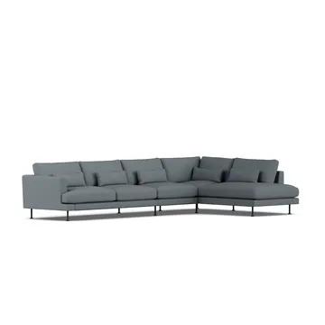 Bredhult sofa - Same Blue 6678-stal czarna, 4-osobowa B1 - 1898