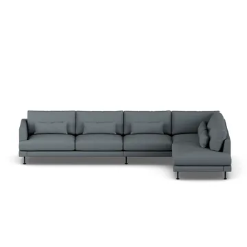 Bredhult sofa - Same Blue 6678-stal czarna, 4-osobowa B1 - 1898