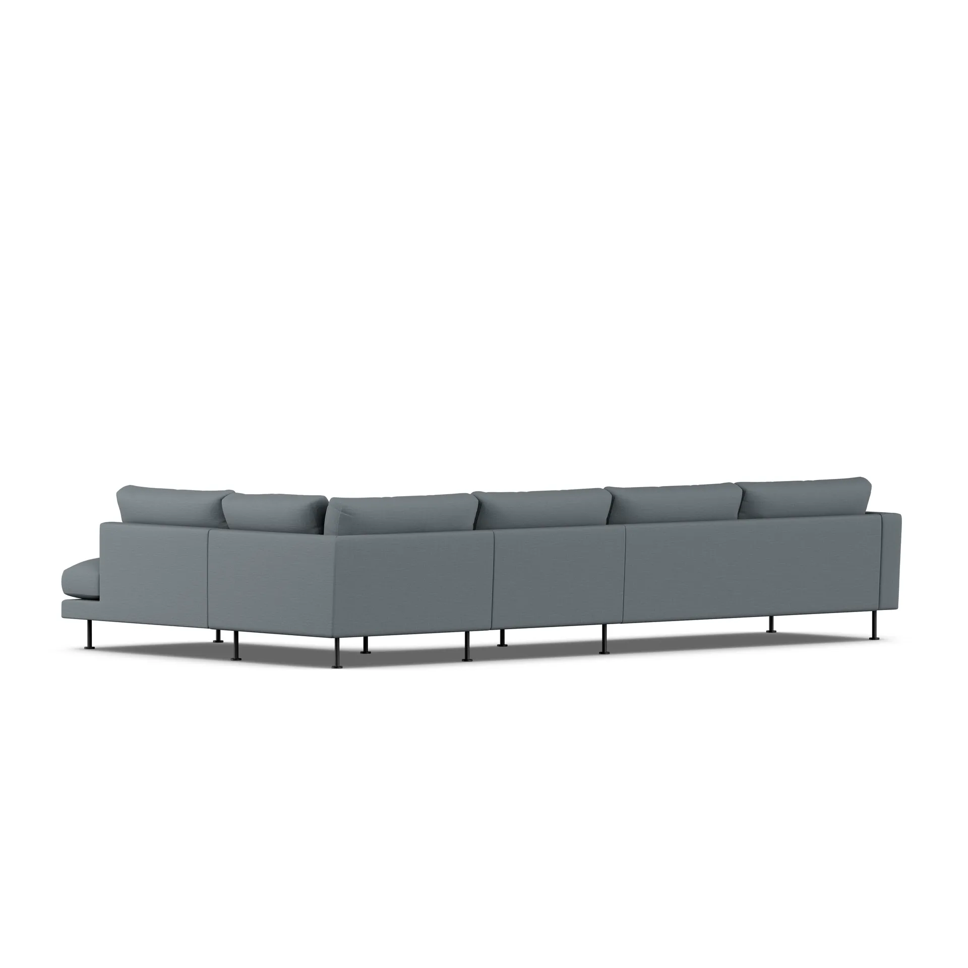 Bredhult sofa, Same Blue 6678-stal czarna, 4-osobowa B1 1898