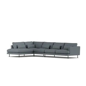 Bredhult sofa - Same Blue 6678-stal czarna, 4-osobowa B2 - 1898