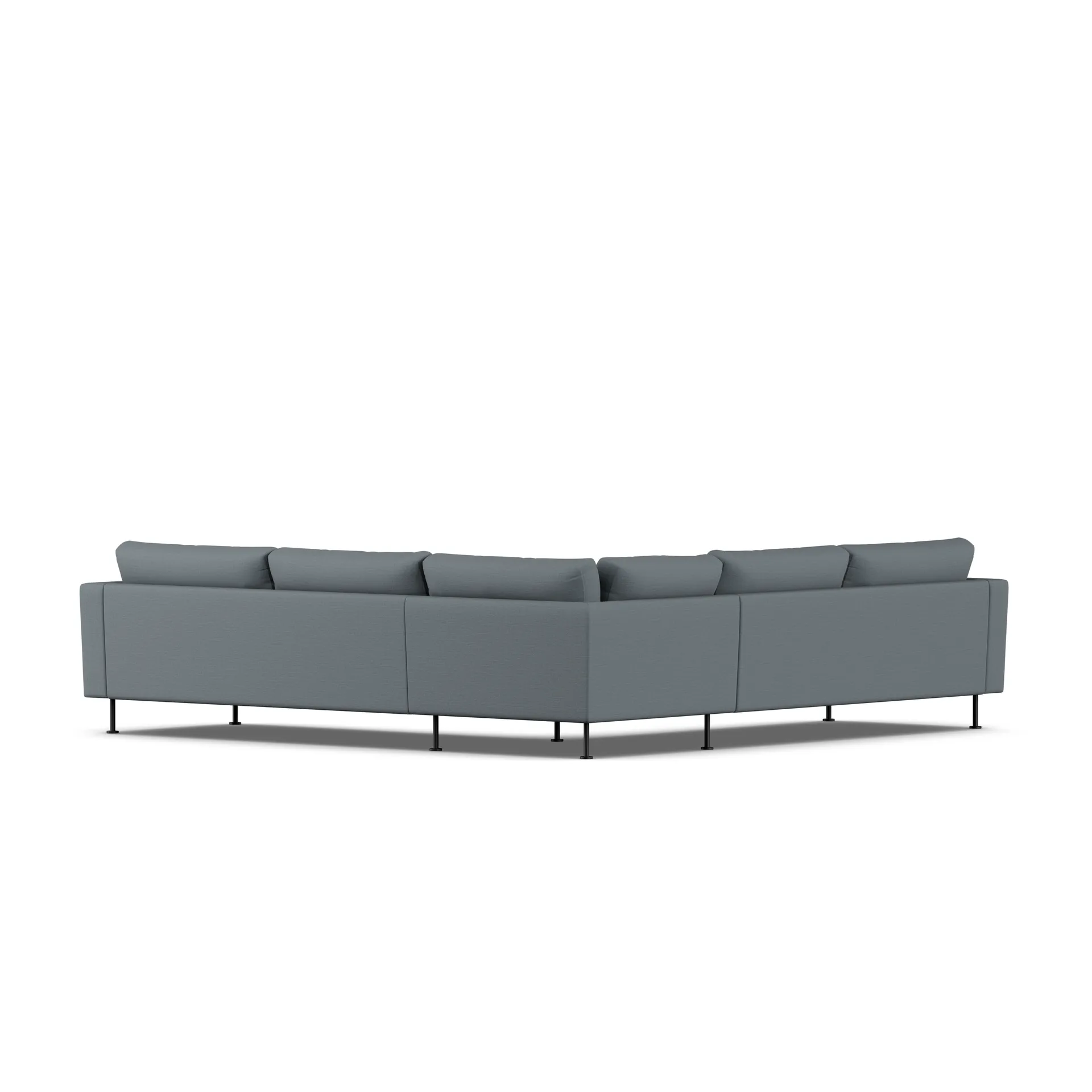 Bredhult sofa, Same Blue 6678-stal czarna, narożnik F 1898